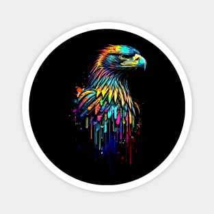 The rainbow-colored bald American eagle Magnet